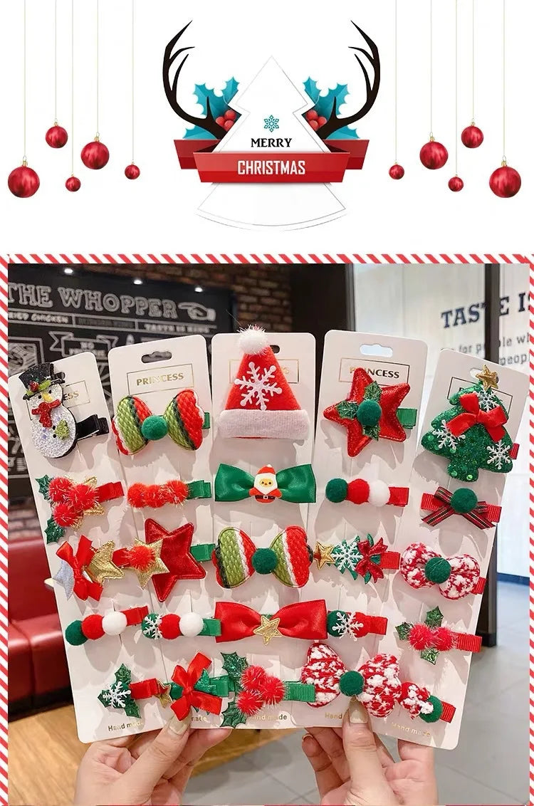 Christmas Hair Clip set