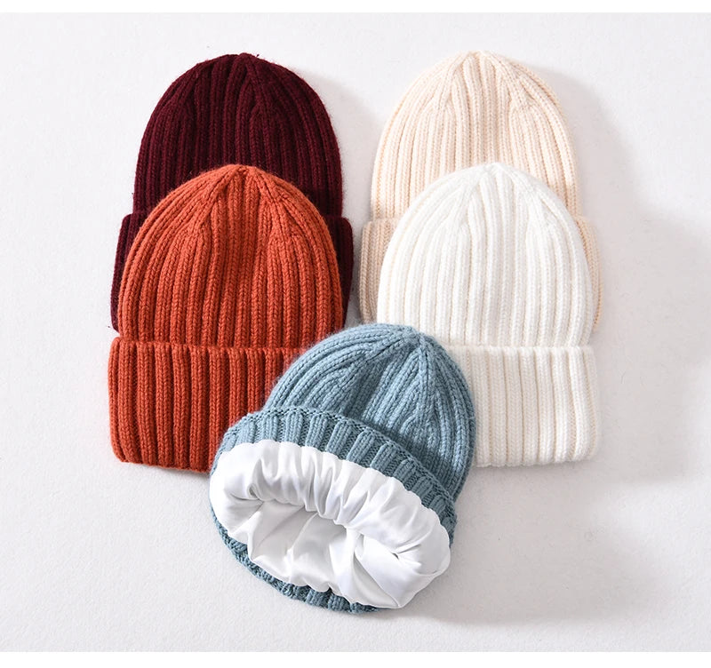 Silk satin lined Beanie