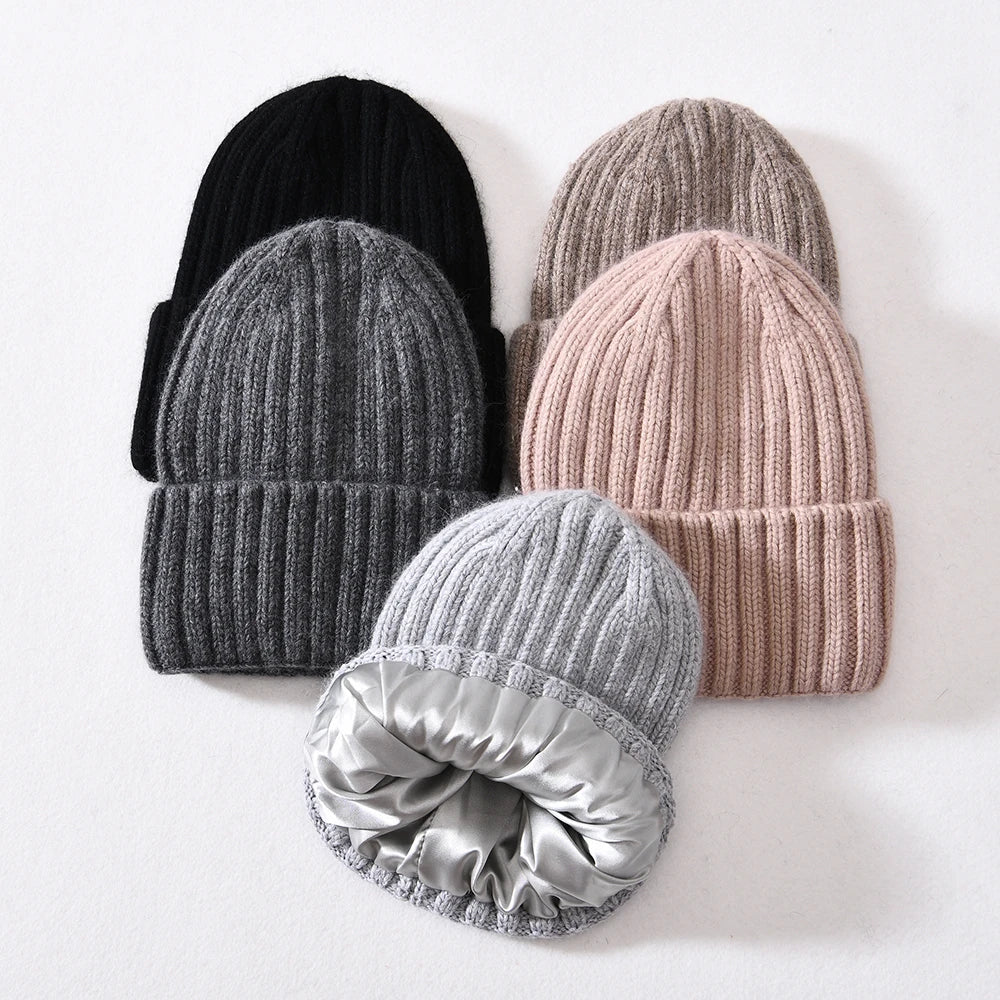 Silk satin lined Beanie