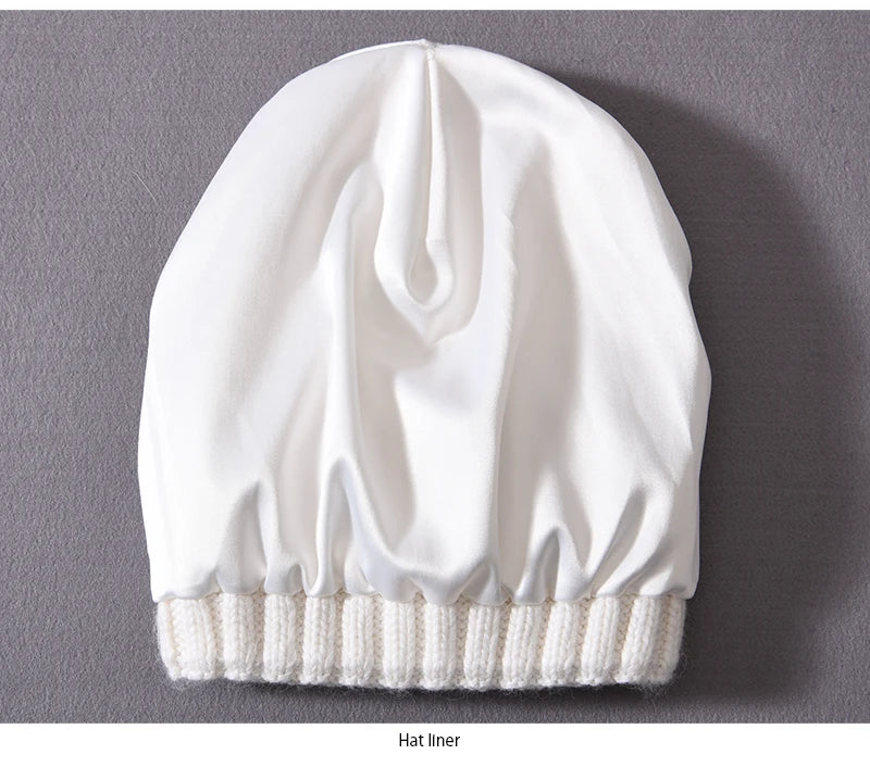 Silk satin lined Beanie