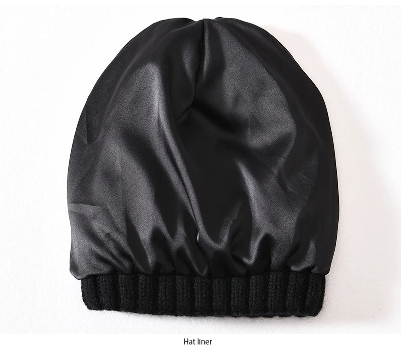 Silk satin lined Beanie