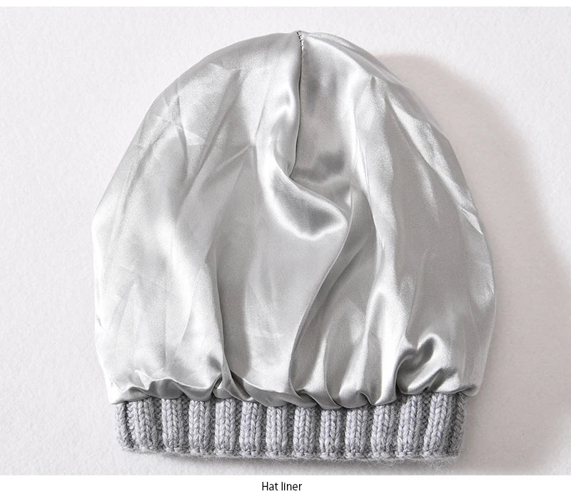 Silk satin lined Beanie