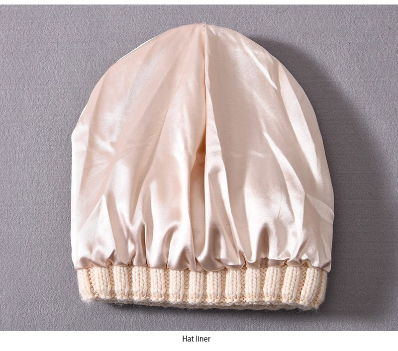 Silk satin lined Beanie