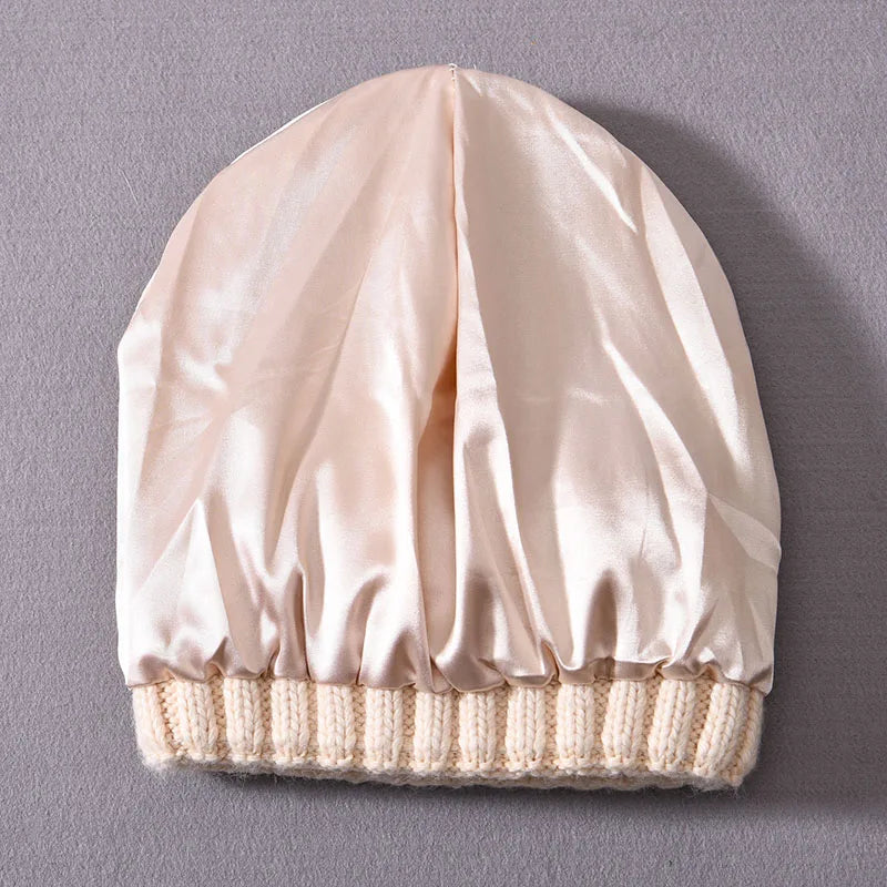 Silk satin lined Beanie
