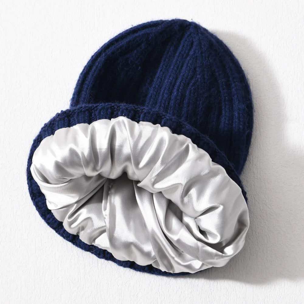 Silk satin lined Beanie