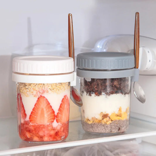 Overnight Oats Glass Pots